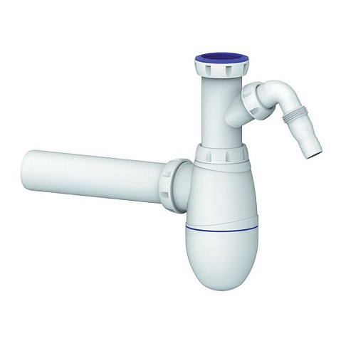 Сифон для мойки Unicorn В510V, 40х40 прямой отвод, 1 1/2'' х40 с отводом для стиральной машины преходник 40х32 купить в Москве | "Проконсим"