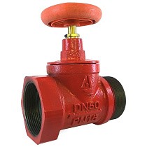 Клапан пожарный чугунный DN 50-65 PN 16 прямой КПЧП муфта-штуцер Апогей купить в Москве | "Проконсим"