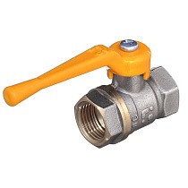 Краны латунные шаровые газовые 11Б27п DN 15-50 PN 40 никелированные рычаг муфта-муфта БАЗ А10.0.Н купить в Москве | "Проконсим"