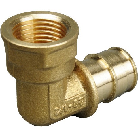 Угольник латунный для PEX труб 25-1/2'' PN 10 OP под надвижную гильзу с внутренней резьбой ONE PLUS купить в Москве | "Проконсим"