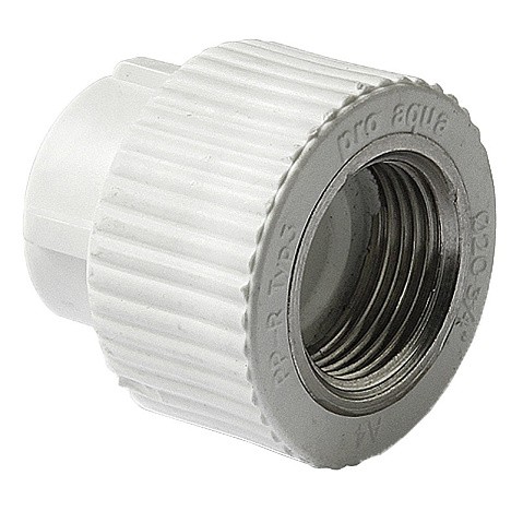 Муфта комбинированная ПП 25-3/4'' PN 25 с внутренней резьбой белая Pro Aqua PA22014P купить в Москве | "Проконсим"