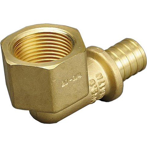 Угольник латунный для PEX труб 16-1/2'' PN 10 под надвижную гильзу с внутренней резьбой ONE PLUS купить в Москве | "Проконсим"