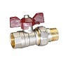 Кран латунный шаровой Temper 88.В-А.12.Б DN 15 PN 40 американка никелированный бабочка купить в Москве | "Проконсим"