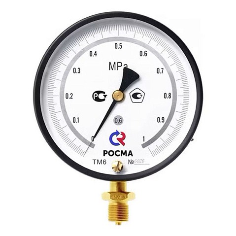 Манометр Росма ТМ-610 РМТИ.00 точных измерений, 150мм, 0-1, 6МПа, резьба M20x1,5 радиальный, класс точности 0.6 купить в Москве | "Проконсим" Манометр Росма ТМ-610 РМТИ.00 точных измерений, 150мм, 0-1, 6МПа, резьба M20x1,5 радиальный, класс точности 0.6 купить в Москве | "Проконсим"