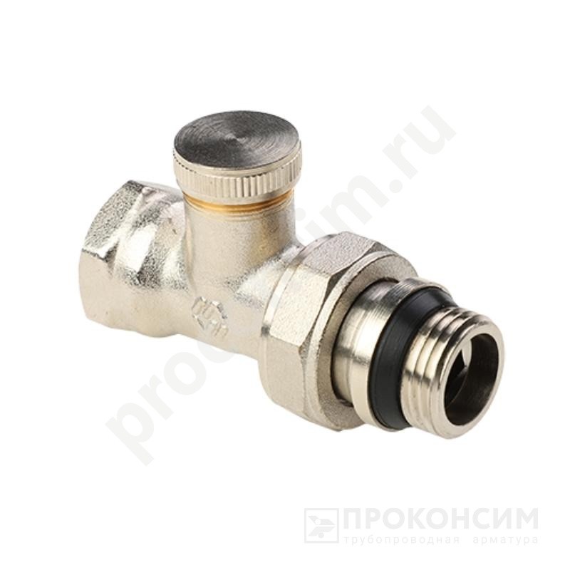 Цена по запросу.  Под заказ. Клапан радиаторный настроечный DN 15 PN 10 прямой с уплотнением, под шестигранник MVI TR.113.04 (922101060) на складе Проконсим в Москве