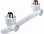 Угольник установочный двойной ПП 20-1/2'' PN 25 с наружной резьбой белый РТП 10703 купить в Москве | "Проконсим"