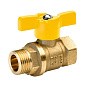 Кран латунный шаровой газовый 11Б27п DN15 PN40 бабочка муфта-штуцер БАЗ Standart купить в Москве | "Проконсим"