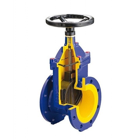 Задвижка чугунная DN 250 PN 16 с обрезиненным клином EPDM 70гр. Zetkama zGAT.111D250C57 купить в Москве | "Проконсим" (920300112)