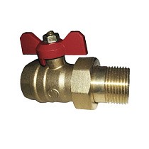Краны латунные шаровые 11Б27п1 DN 15-32 PN 16 однотипные бабочка американка купить в Москве | "Проконсим"