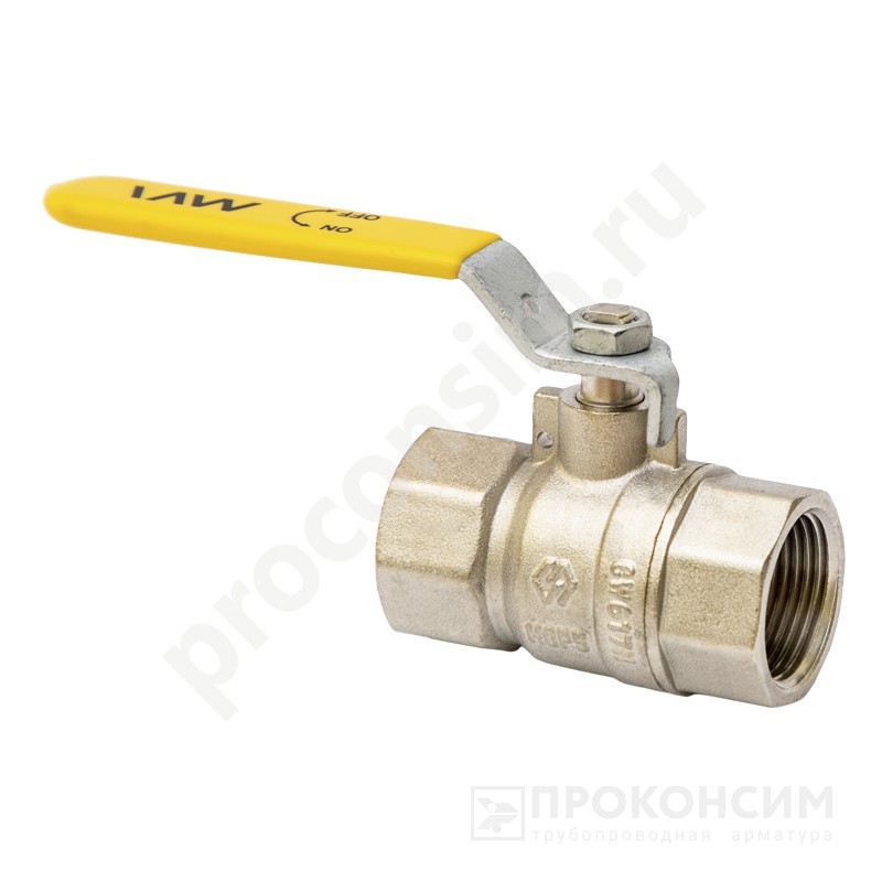 Цена по запросу.  Под заказ. Латунный шаровой кран Ду20 Ру25 MVI BV.811.05  ВР-ВР, проход , рычаг. (922100401) со склада Проконсим в Москве