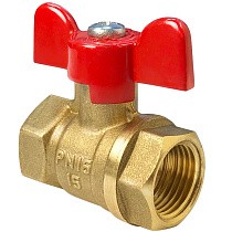 Краны латунные шаровые 11Б27фт1М DN 15-32 PN 40 бабочка муфта-муфта Valfex.217.LB1 купить в Москве | "Проконсим"