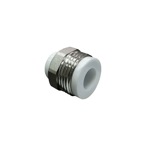 Штуцер 32 PN 25 G-1 1/4'' НР белый VALFEX купить в Москве | "Проконсим"