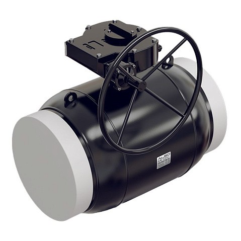 Кран стальной шаровой цельносварной ALSO КШ.П.П, DN 500 PN 25, 990мм, полнопроходной, приварной с редуктором купить в Москве | "Проконсим"