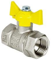 Краны латунные шаровые газовые 11Б27фт1М DN 15-50 PN 25-40 никелированные бабочка муфта-муфта Valfex.277 Standart ГОСТ Р 59553 купить в Москве | "Проконсим"