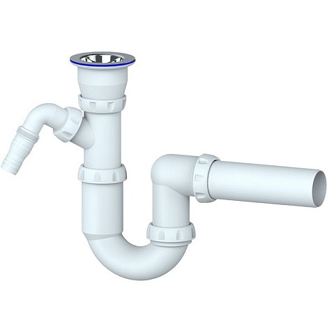 Сифон для умывальника Unicorn Y310V, 40х40 прямой отвод, 1 1/2'' х40 чаша из нержавеющей стали с отводом для стиральной машины купить в Москве | "Проконсим"