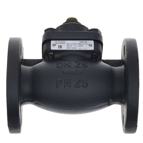 Клапаны чугунные регулирующий DN 15-50 PN 25 фланцевые под привод до 150гр. РИДАН VFM-2R купить в Москве | "Проконсим"