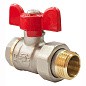 Кран латунный шаровой Valfex Optima.227.NLB1 11Б27фт1М DN 20 PN 25 никелированный американка бабочка купить в Москве | "Проконсим"