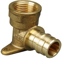 Угольники латунные для PEX труб DN 16-20 PN 10 под надвижную гильзу OP с внутренней резьбой ONE PLUS купить в Москве | "Проконсим"