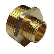 Ниппели латунные никелированные DN 20-32 PN 40 штуцер-штуцер переходный купить в Москве | "Проконсим"