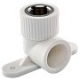 Угольник установочный ПП 25-1/2'' PN 25 с внутренней резьбой белый РТП 15110