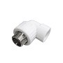Угольник комбинированный ПП 20-3/4'' PN 25 с наружной резьбой белый PlasticPro
