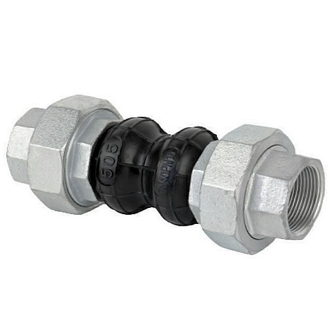 Компенсатор EPDM с оцинкованными чугунными резьбовыми патрубками DN 50 PN 16 Рашворк 505-050-16 купить в Москве | "Проконсим"