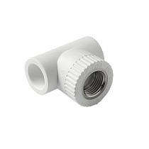 Тройник установочный ПП 20-1/2'' PN 25 с внутренней резьбой белый Pro Aqua PA13912 купить в Москве | "Проконсим"