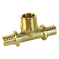 Тройник латунный для PEX труб 20-1/2''-20 PN 16 S-2,8мм под надвижную гильзу Valfex VF.433.AF купить в Москве | "Проконсим"