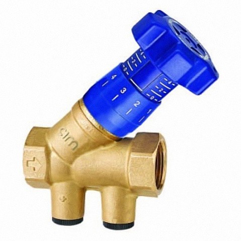 Клапан латунный MVI BL.220.09, DN 50 PN 25, балансировочный, Kvs 36,98 м3/ч, муфтовый, наклонный купить в Москве | "Проконсим"