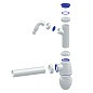 Сифон для мойки Unicorn В510V, 40х40 прямой отвод, 1 1/2'' х40 с отводом для стиральной машины преходник 40х32 купить в Москве | "Проконсим"