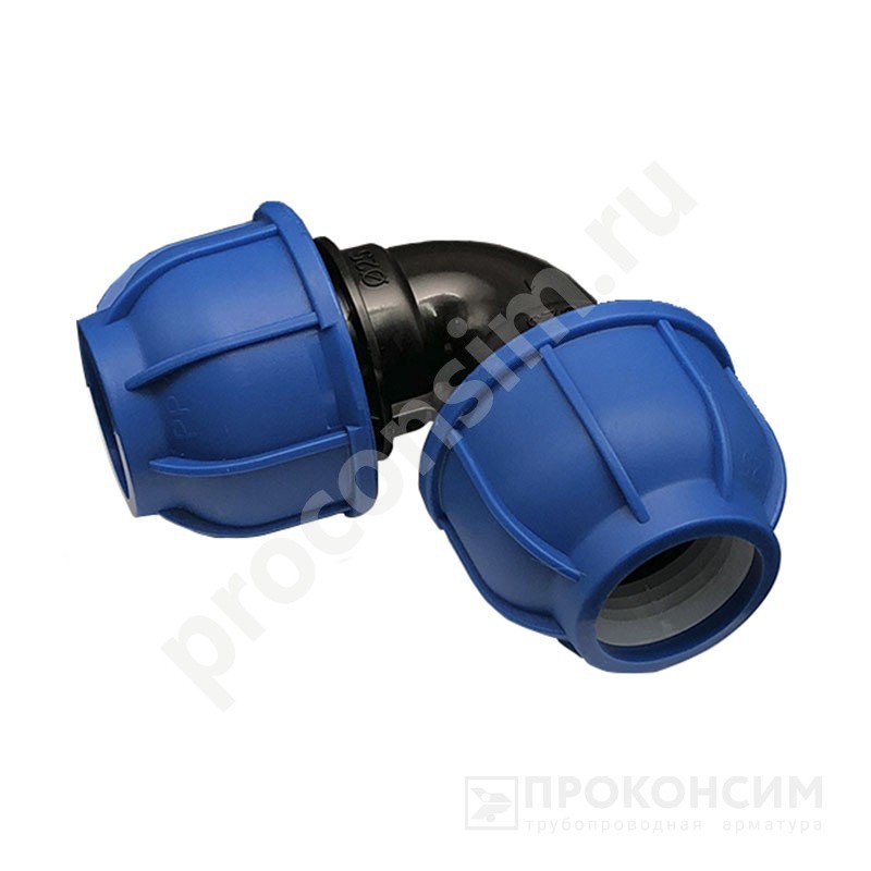Цена 91,38 рублей с НДС.  В наличии. Отвод компрессионный ПНД, DN 40-40, 90гр., PN 16, обжимной для ПЭ труб, 20-40гр., Кудиновский трубный завод (930016086) со склада Проконсим в Москве