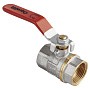 Кран латунный шаровой MVI AquaHit BV.311.04 DN 50 PN 25 рычаг муфта-муфта полнопроходной никелированный
