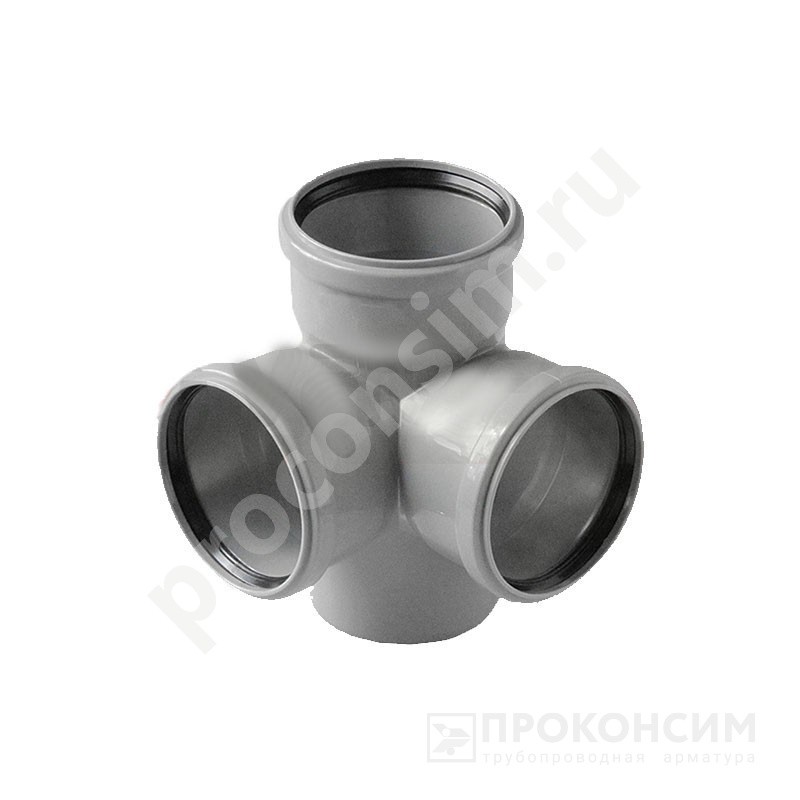 Цена 493,80 рублей с НДС.  Под заказ. Крестовина регулируемая Valfex DN -110-50-5045-88гр. для внутренней канализации двухплоскостная PP-H (930023012) со склада Проконсим в Москве
