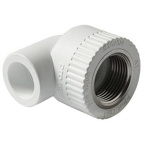 Угольник комбинированный ПП 20-1/2'' PN 25 с внутренней резьбой белый Pro Aqua PA26008P купить в Москве | "Проконсим"