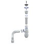 Сифон для мойки Unicorn В220, 40х50 гибкий отвод, 1 1/2'' х40 чаша из нержавеющей стали купить в Москве | "Проконсим"