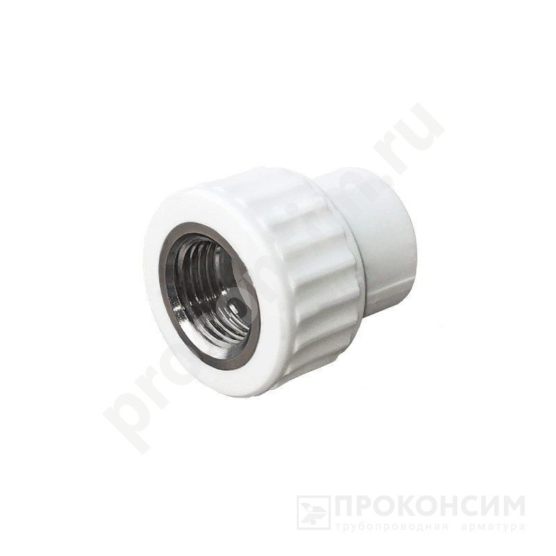 Цена 80,10 рублей с НДС.  Ожидается пополнение. Муфта ПП 25-3/4'' PN 25 белая Valfex Pro 10129025-PRO (251211256) со склада Проконсим в Москве