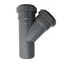 Тройник ПП для канализации косой 45гр. DN 110-110 с уплотнительным кольцом Политэк