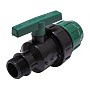 Кран шаровый ПЭ компрессионный комбинированный НР DN 40-1 1/4'' PN 10