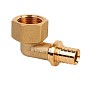 Угольник латунный для PEX труб 20-1/2'' под надвижную гильзу с внутренней резьбой MVI SF.431.0504 купить в Москве | "Проконсим"