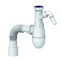 Сифон для мойки Unicorn В520V, 40х50 гибкий отвод, 1 1/2'' х40 с отводом для стиральной машины преходник 40х32 купить в Москве | "Проконсим"