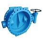 Затвор дисковый поворотный DN 350 PN 16 фланцевый с 2-эксцентриситетом c редуктором FAF 38000350 купить в Москве | "Проконсим"