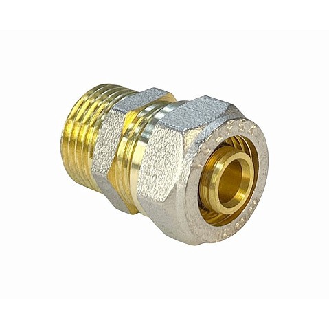Муфта латунная для PEX труб 16-3/4'' PN 10 обжимная никелированная Valfex VF.302.N  купить в Москве | "Проконсим"