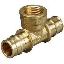 Тройники латунные для PEX труб DN 16-20 PN 10 под надвижную гильзу OP с внутренней резьбой ONE PLUS купить в Москве | "Проконсим"