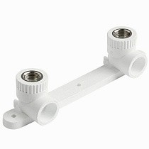 Угольник установочный двойной ПП 20-1/2'' PN 25 с внутренней резьбой белый Pro Aqua PA280008P купить в Москве | "Проконсим"