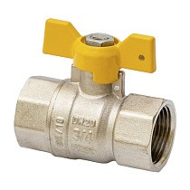 Краны латунные шаровые газовые DN 15-20 PN 25 бабочка муфта-муфта MVI BV.813 купить в Москве | "Проконсим"