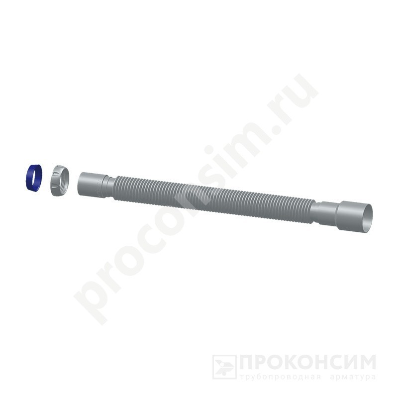 Цена [%TOWN_PRICE%].  В наличии. Труба гофрированная Unicorn D155, 40х50 гибкий отвод, 1 1/2'' х40 с уплотнительным кольцом, 1500мм (930152128) со склада Проконсим в Москве
