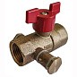 Кран латунный шаровой DN 20 PN 16 с дренажными патрубками G3/4'' муфта-муфта бабочка Пензапромарматура купить в Москве | "Проконсим"