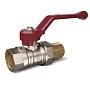 Кран латунный шаровой Temper 88.В-А.1.Р DN 25 PN 40 американка никелированный рычаг купить в Москве | "Проконсим"