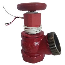 Клапан пожарный чугунный угловой 125гр. DN 50-65 PN 16 КПЧ муфта-штуцер с датчиком ДППК Апогей купить в Москве | "Проконсим"