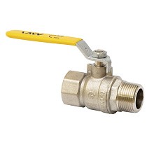 Краны латунные шаровые газовые DN 15-20 PN 25 рычаг муфта-штуцер MVI BV.812 купить в Москве | "Проконсим"
